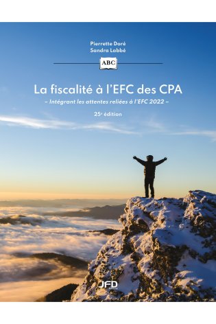 La fiscalité à l’EFC des CPA - 25e édition